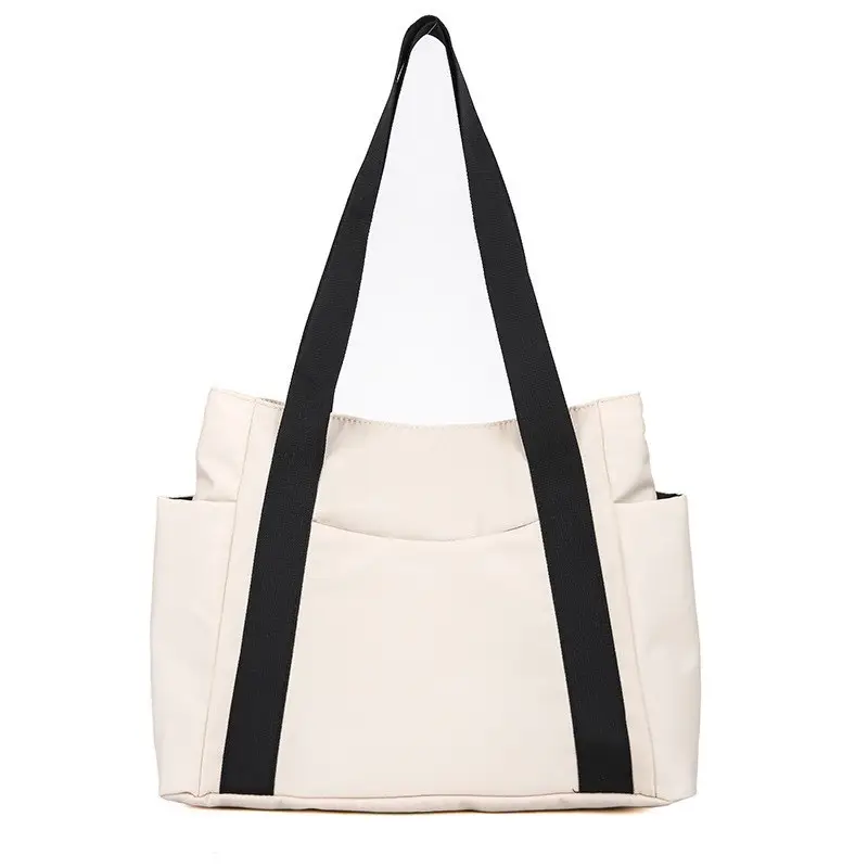 Women Japanese Style Tote Bag Pink Black Lightweight All-match