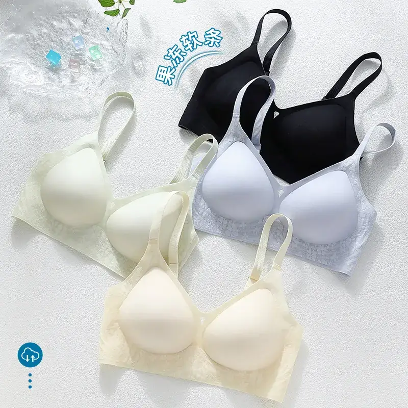 Black Ultra-Thin Jelly Glue Bra for Women - Image 6