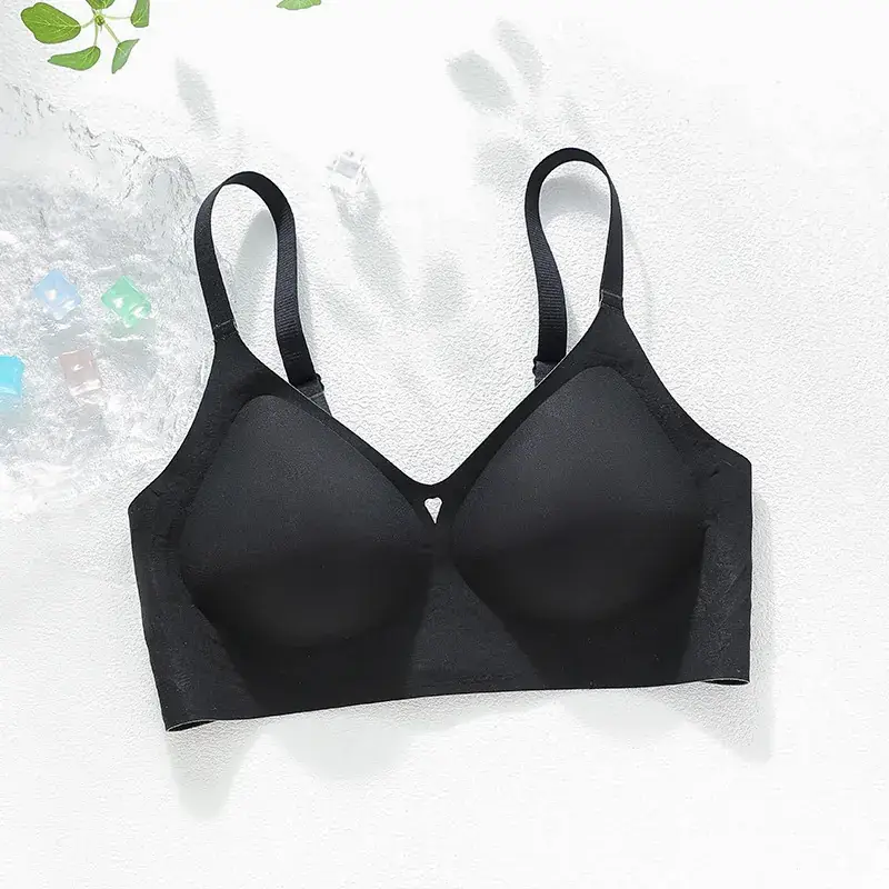 Black Ultra-Thin Jelly Glue Bra for Women - Image 4