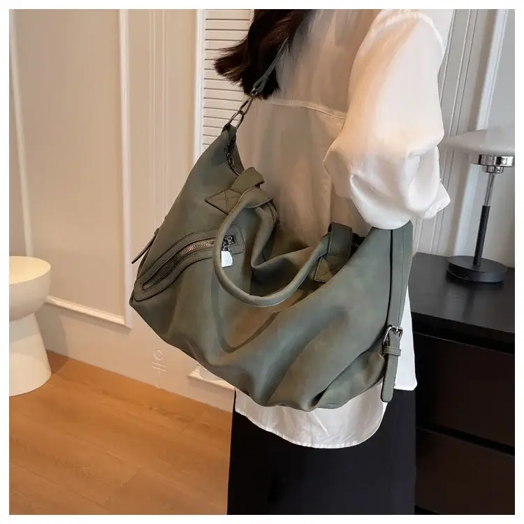 Fashion Women's Large Capacity Tote Bag Beige Suede — feature 33