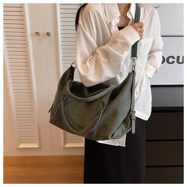 Fashion Women's Large Capacity Tote Bag Beige Suede — feature 42
