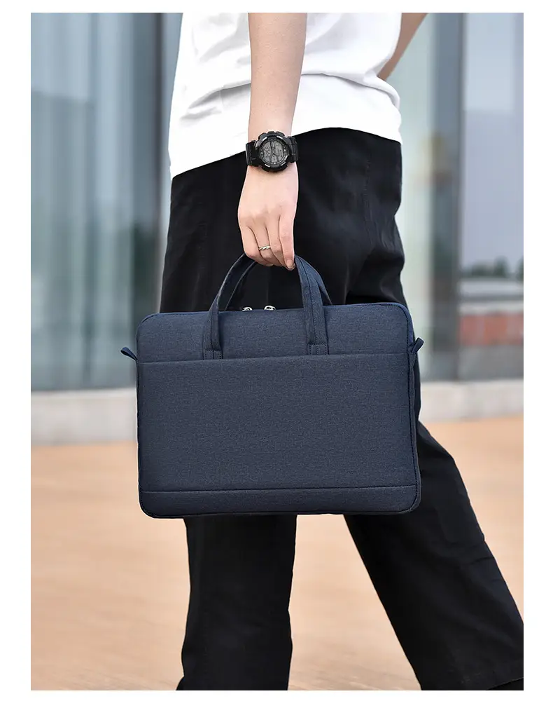 Light Blue Laptop Shoulder Bag for Men Women 15.6" — feature 18