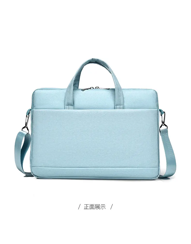 Light Blue Laptop Shoulder Bag for Men Women 15.6" — feature 31