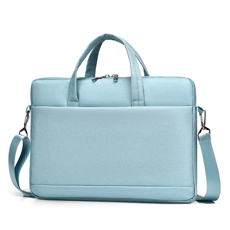 Light Blue Laptop Shoulder Bag for Men Women 15.6" - Image 14