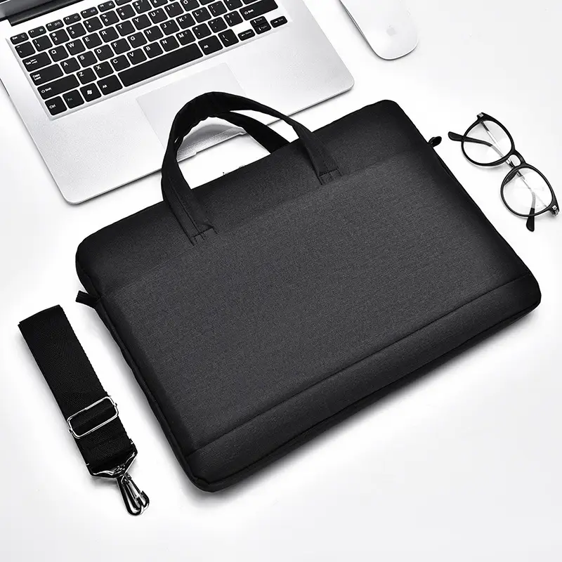 Light Blue Laptop Shoulder Bag for Men Women 15.6" - Image 2