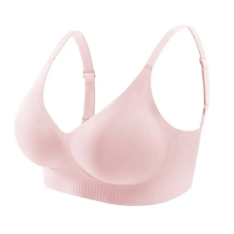 Traceless Cloud Sense Women's Pink Push-Up Bra Medium - Image 3