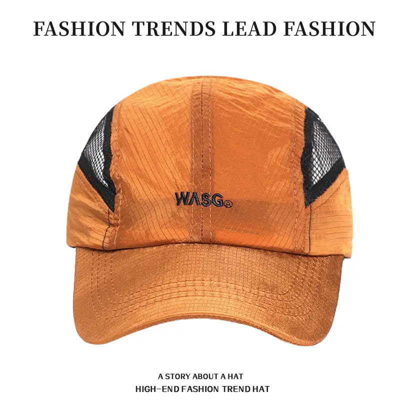 Orange 3D Baseball Cap with Adjustable Buckle - Image 6