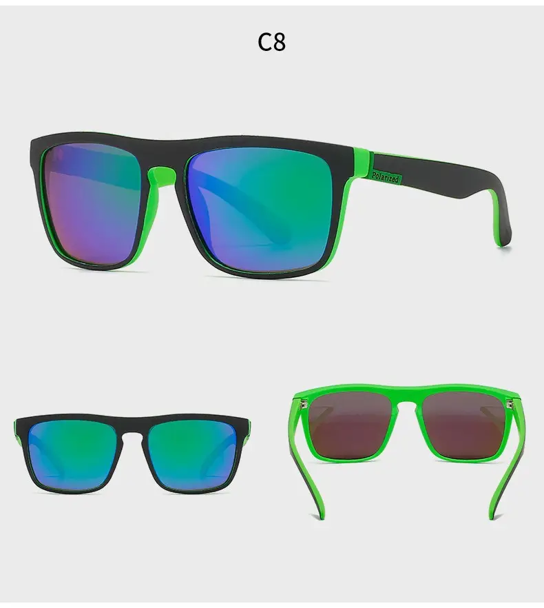 Men Polarized Sunglasses C8 Anti-UV Green Black — feature 17