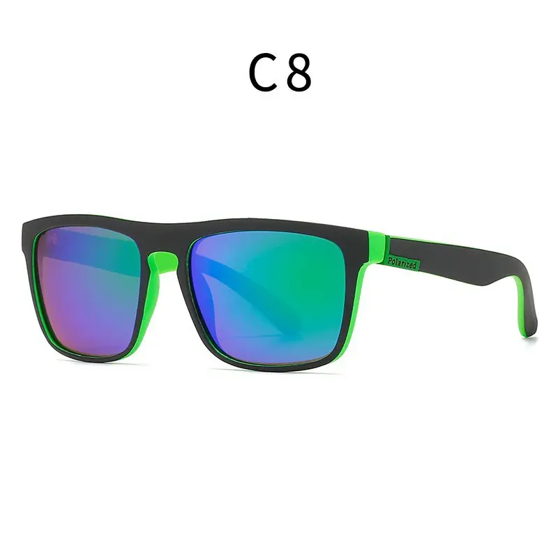 Men Polarized Sunglasses C8 Anti-UV Green Black - Image 8