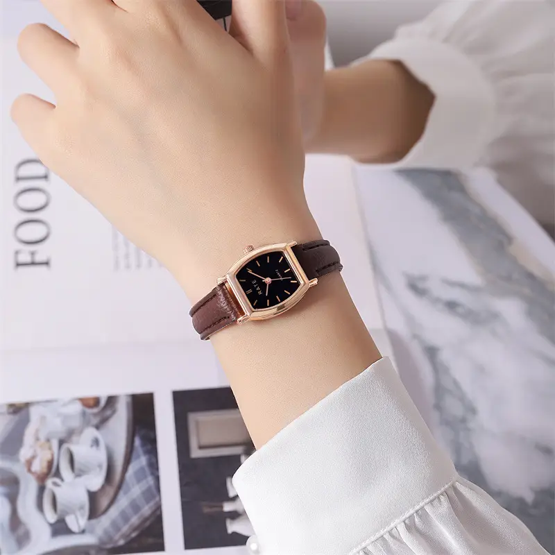 Korean Style Women's Quartz Watch with Leather Band