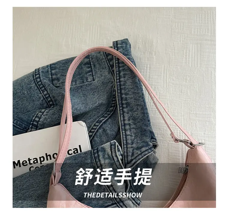 Pink Butterfly Embroidered Shoulder Tote Bag — feature 4