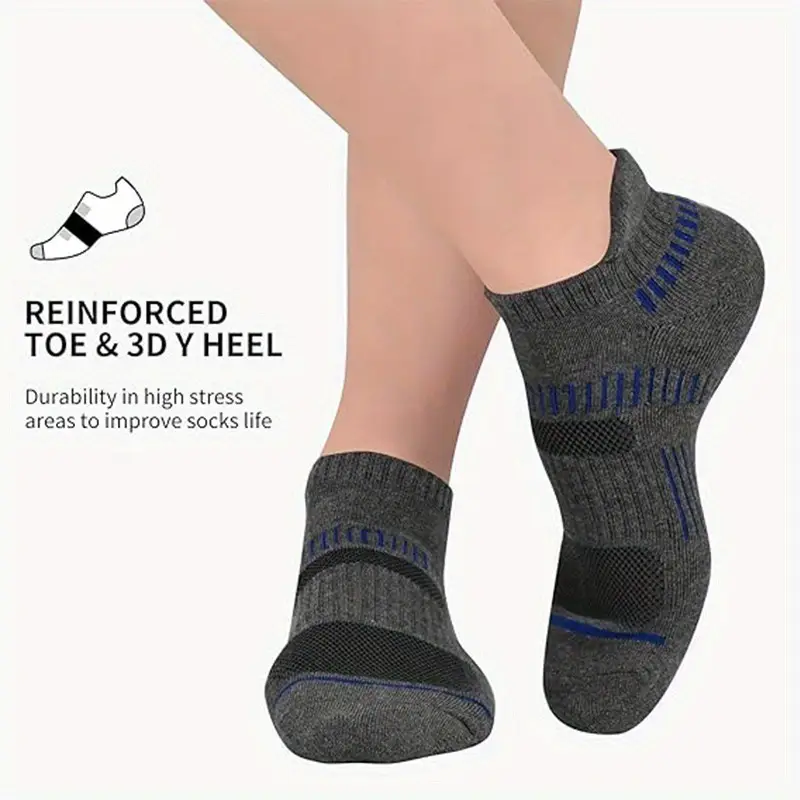 Summer Mesh Sports Ear-Lifting Boat Socks for Women Large Size Sweat-Absorbent Socks Deodorant Breathable Men's Socks Color-Blocked Stripesd Socks — feature 10
