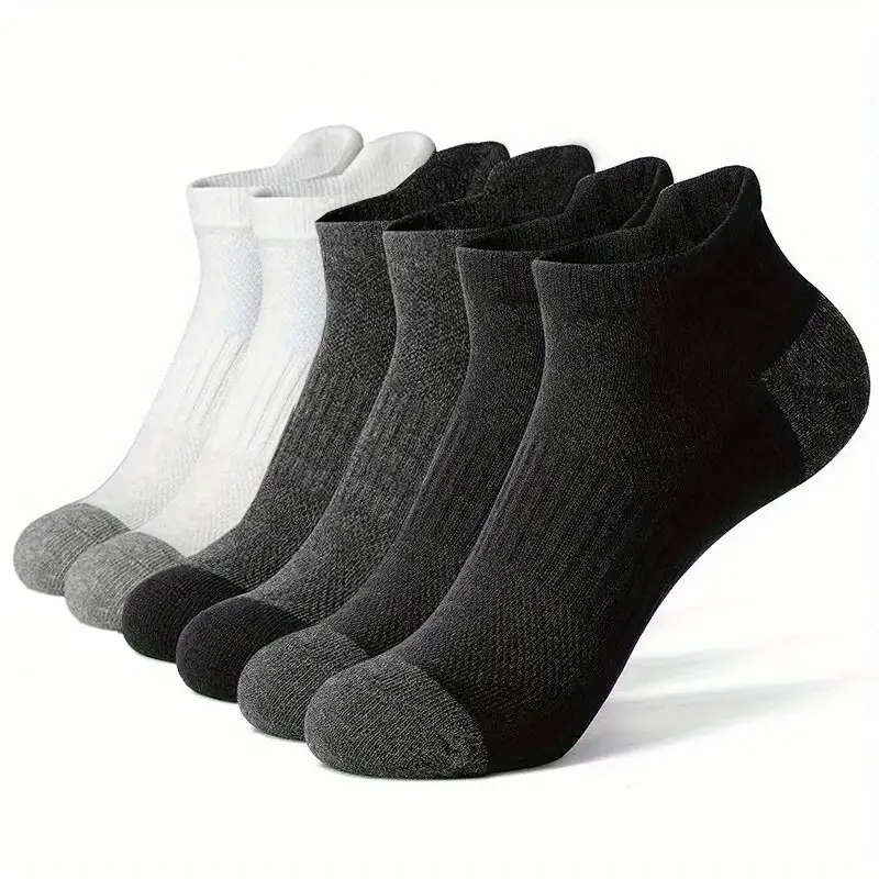 Summer Mesh Sports Ear-Lifting Boat Socks for Women Large Size Sweat-Absorbent Socks Deodorant Breathable Men's Socks Color-Blocked Stripesd Socks — feature 12