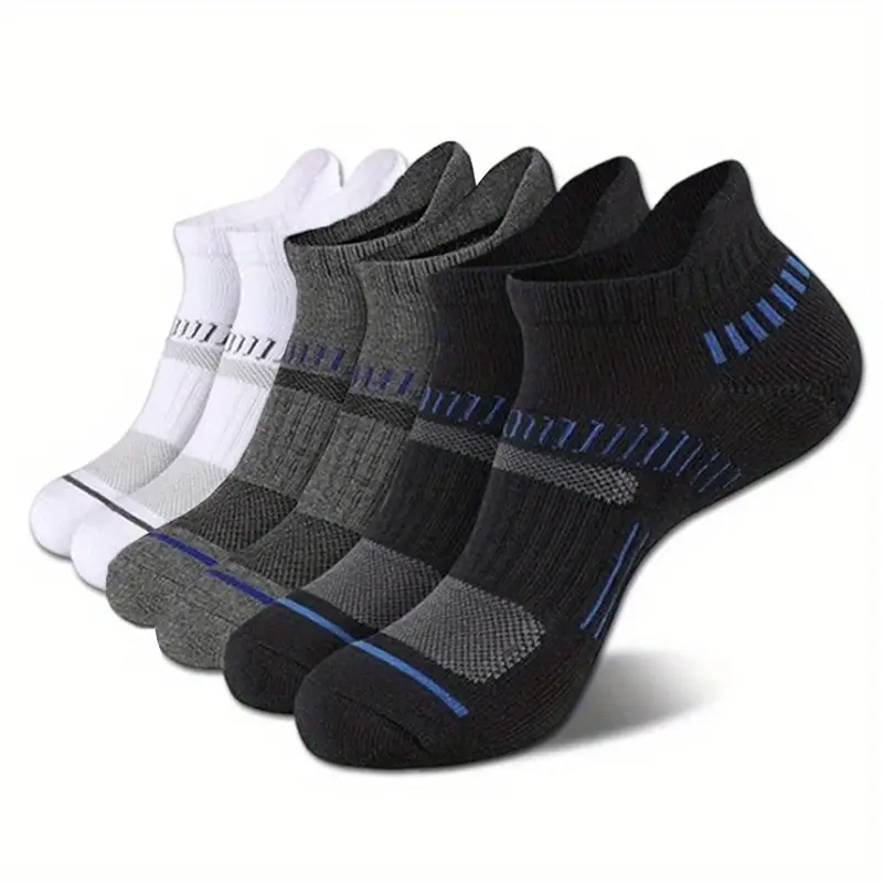 Summer Mesh Sports Ear-Lifting Boat Socks for Women Large Size Sweat-Absorbent Socks Deodorant Breathable Men's Socks Color-Blocked Stripesd Socks — feature 14