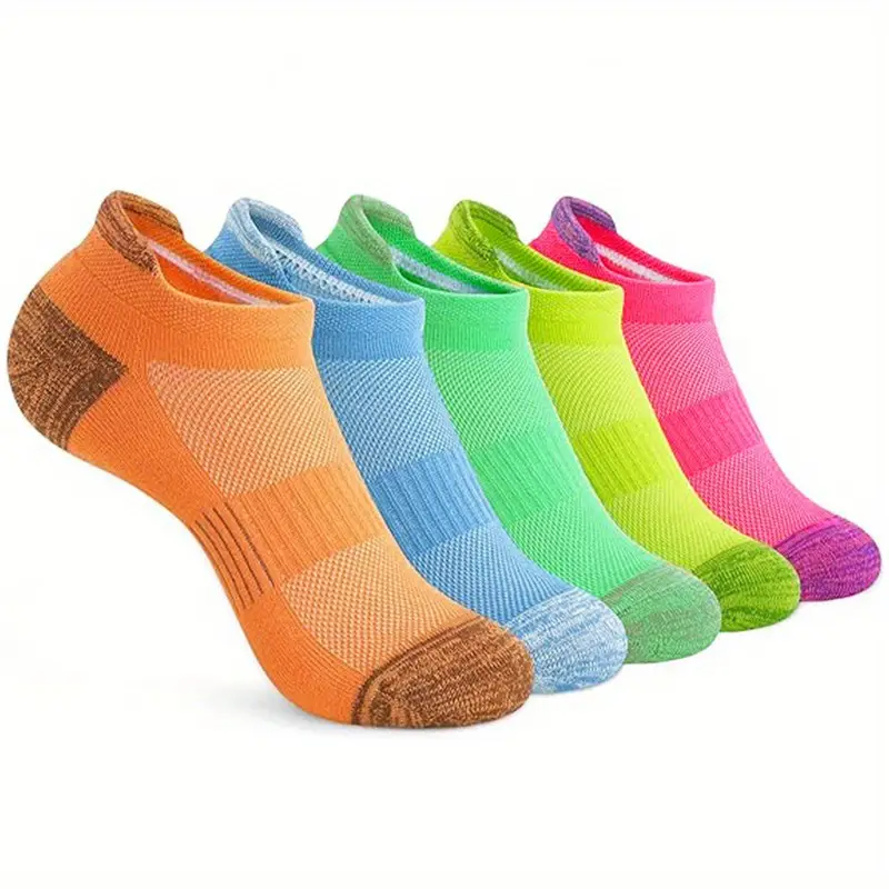 Summer Mesh Sports Ear-Lifting Boat Socks for Women Large Size Sweat-Absorbent Socks Deodorant Breathable Men's Socks Color-Blocked Stripesd Socks — feature 15