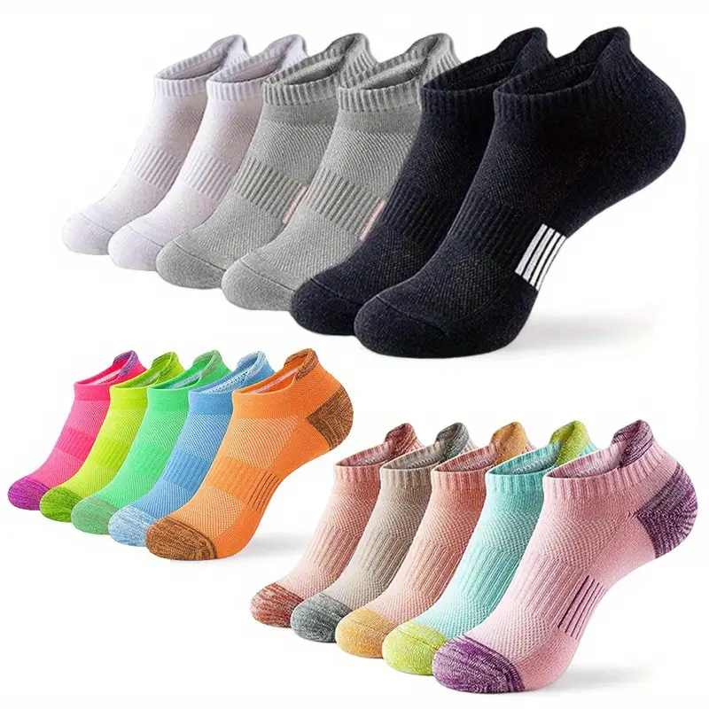 Summer Mesh Sports Ear-Lifting Boat Socks for Women Large Size Sweat-Absorbent Socks Deodorant Breathable Men's Socks Color-Blocked Stripesd Socks — feature 17