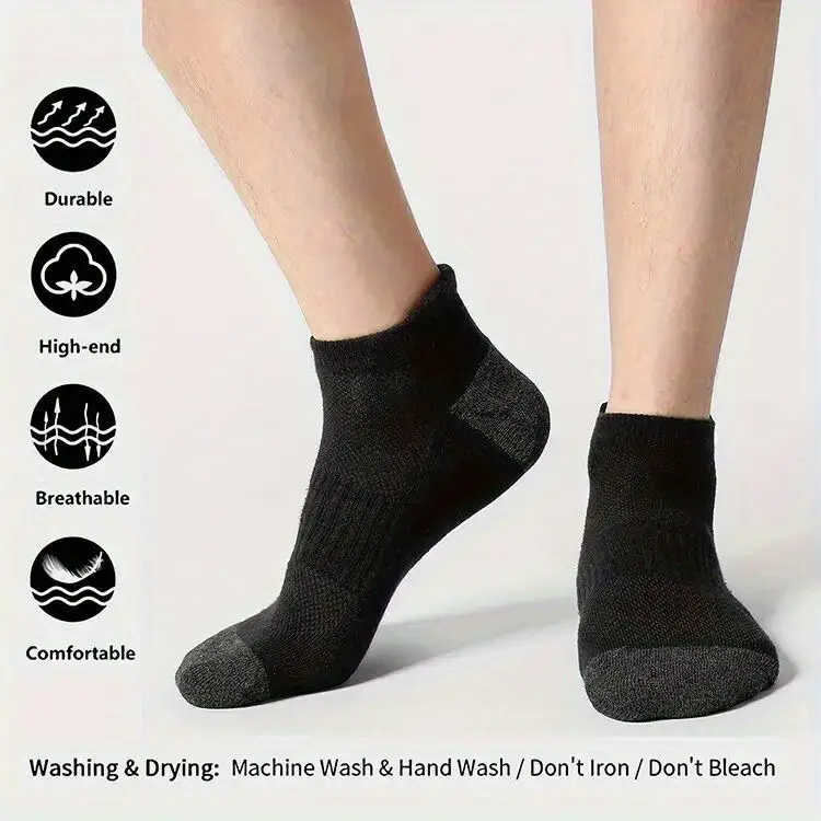 Summer Mesh Sports Ear-Lifting Boat Socks for Women Large Size Sweat-Absorbent Socks Deodorant Breathable Men's Socks Color-Blocked Stripesd Socks — feature 22