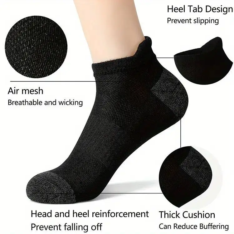 Summer Mesh Sports Ear-Lifting Boat Socks for Women Large Size Sweat-Absorbent Socks Deodorant Breathable Men's Socks Color-Blocked Stripesd Socks — feature 26