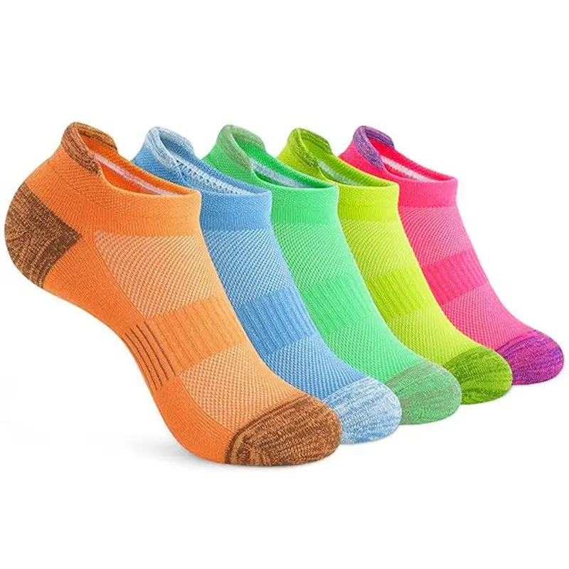 Summer Mesh Sports Ear-Lifting Boat Socks for Women Large Size Sweat-Absorbent Socks Deodorant Breathable Men's Socks Color-Blocked Stripesd Socks
