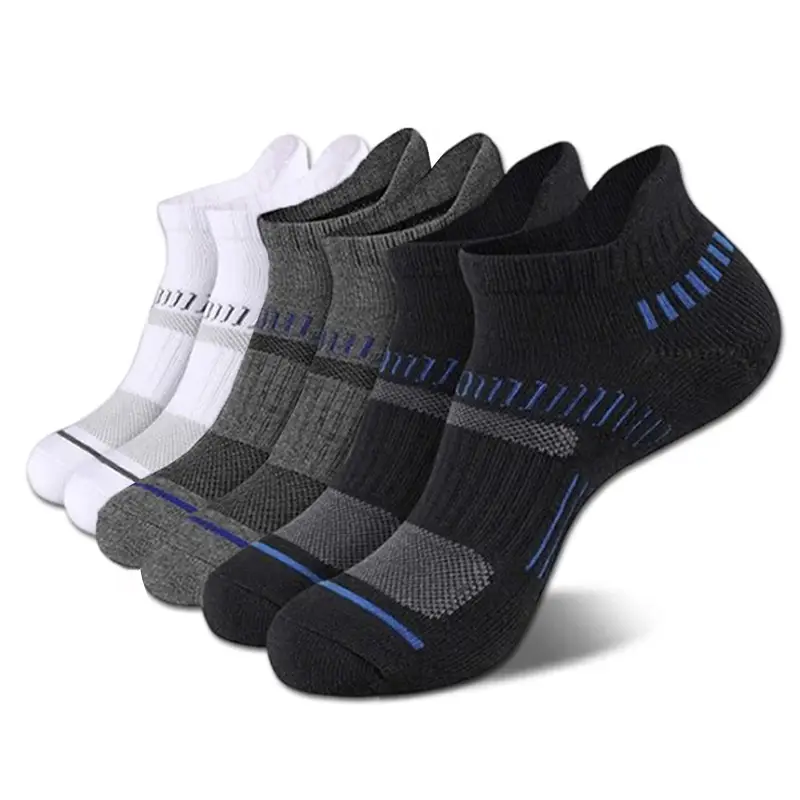 Summer Mesh Sports Ear-Lifting Boat Socks for Women Large Size Sweat-Absorbent Socks Deodorant Breathable Men's Socks Color-Blocked Stripesd Socks