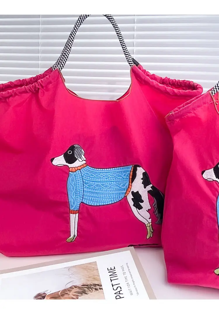 Women's Pink Cartoon Handbag with Blue Strap — feature 11
