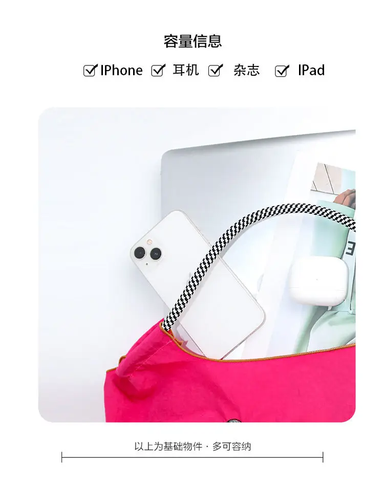 Women's Pink Cartoon Handbag with Blue Strap — feature 12