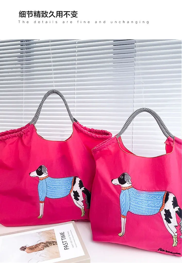 Women's Pink Cartoon Handbag with Blue Strap — feature 13