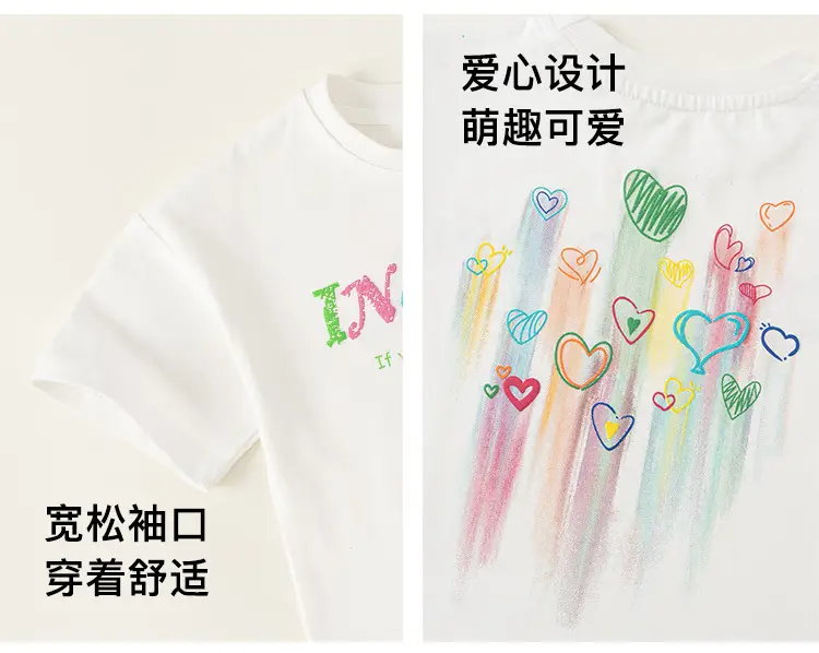 Yubao Boys Cartoon T-Shirt White 24 New Summer Loose — feature 9