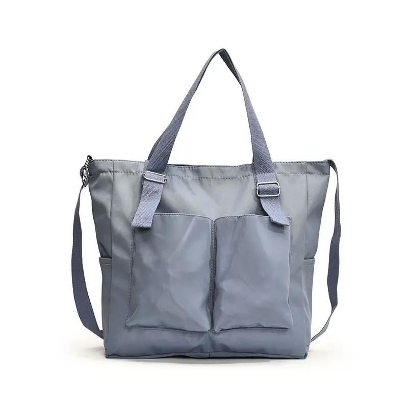 Beige Canvas Shoulder Bag Large Capacity Women Commuter - Image 9