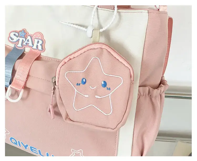 Girls Crossbody Bag Blue Star Design Large Capacity — feature 11