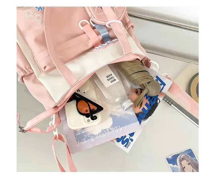 Girls Crossbody Bag Blue Star Design Large Capacity — feature 22