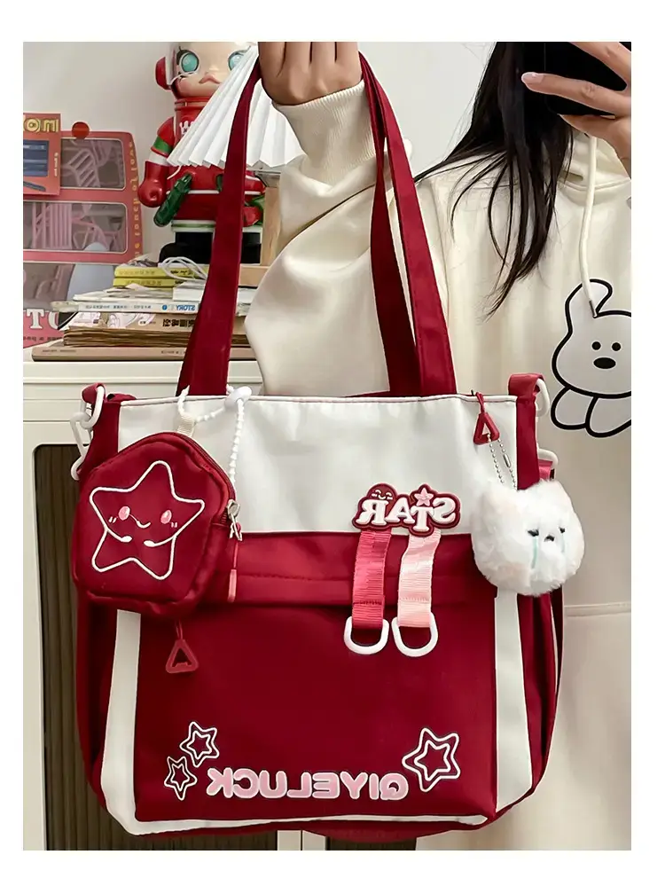 Girls Crossbody Bag Blue Star Design Large Capacity — feature 27