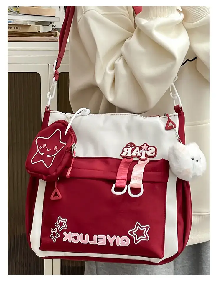 Girls Crossbody Bag Blue Star Design Large Capacity — feature 28