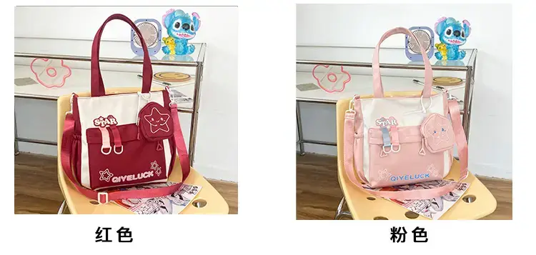 Girls Crossbody Bag Blue Star Design Large Capacity — feature 8