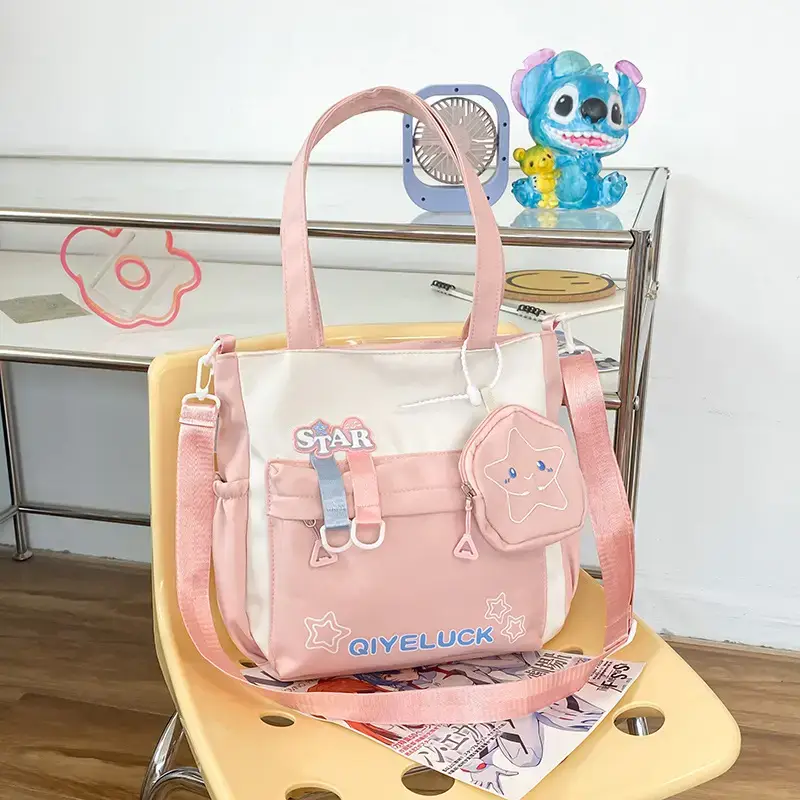 Girls Crossbody Bag Blue Star Design Large Capacity - Image 4