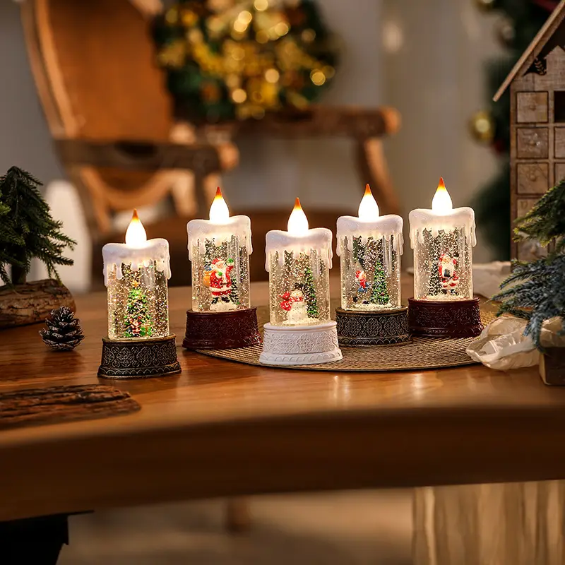 Christmas Water Injection Candle Lamp Night Light — feature 1