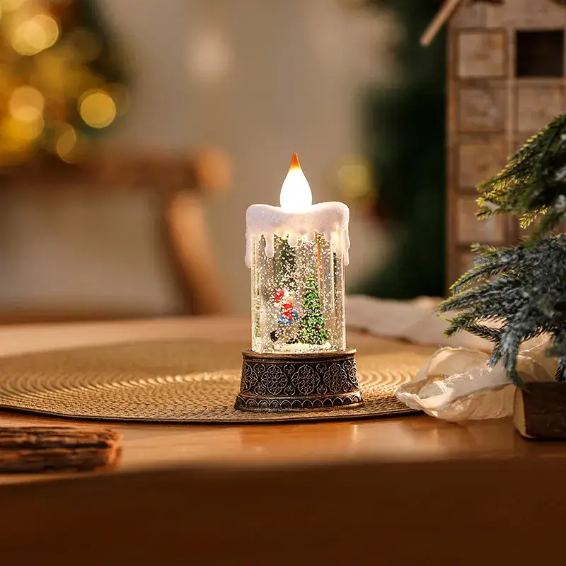 Christmas Water Injection Candle Lamp Night Light