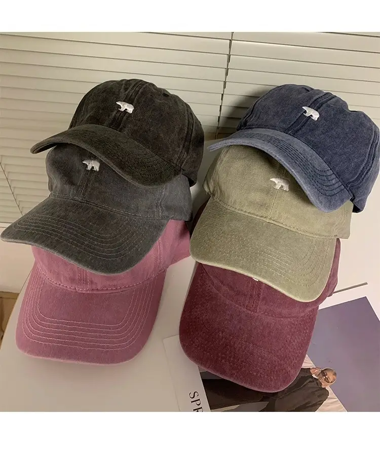 Washed Cowboy Hat with Polar Bear Embroidery — feature 8