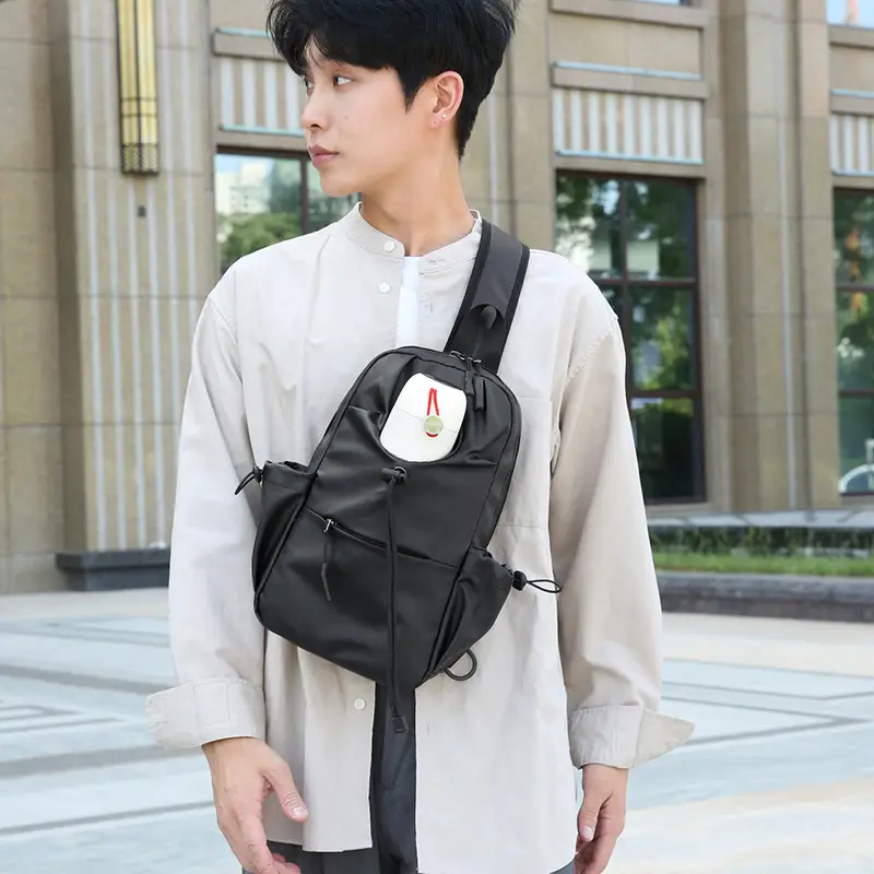 Men's Multi-Function Shoulder Messenger Bag Grey