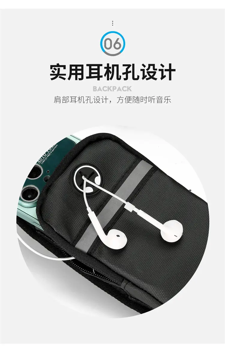 Men's Multi-Function Shoulder Messenger Bag Grey — feature 13