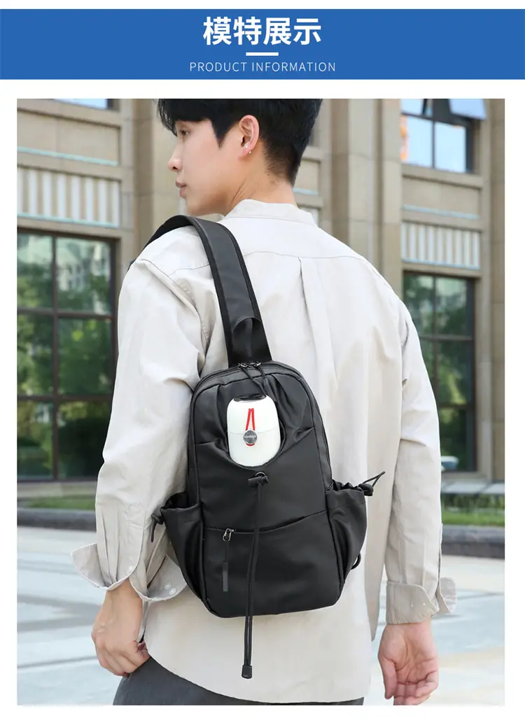Men's Multi-Function Shoulder Messenger Bag Grey — feature 16
