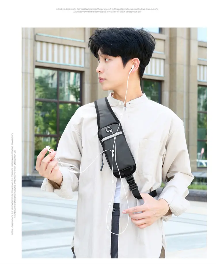 Men's Multi-Function Shoulder Messenger Bag Grey — feature 17