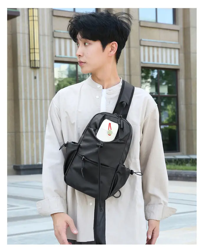 Men's Multi-Function Shoulder Messenger Bag Grey — feature 18