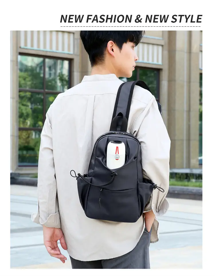 Men's Multi-Function Shoulder Messenger Bag Grey — feature 20