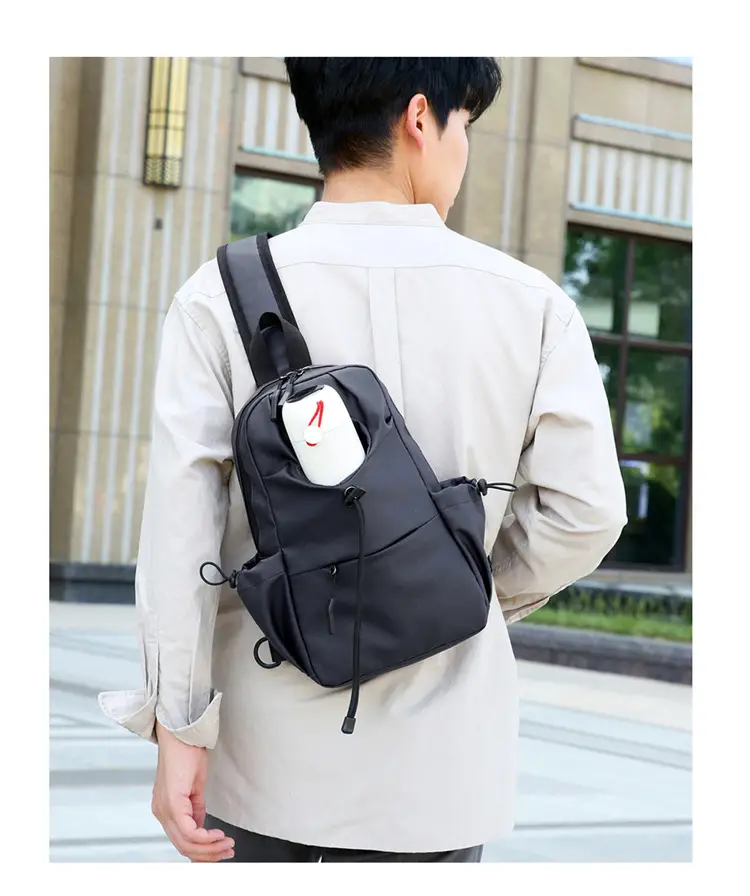 Men's Multi-Function Shoulder Messenger Bag Grey — feature 22