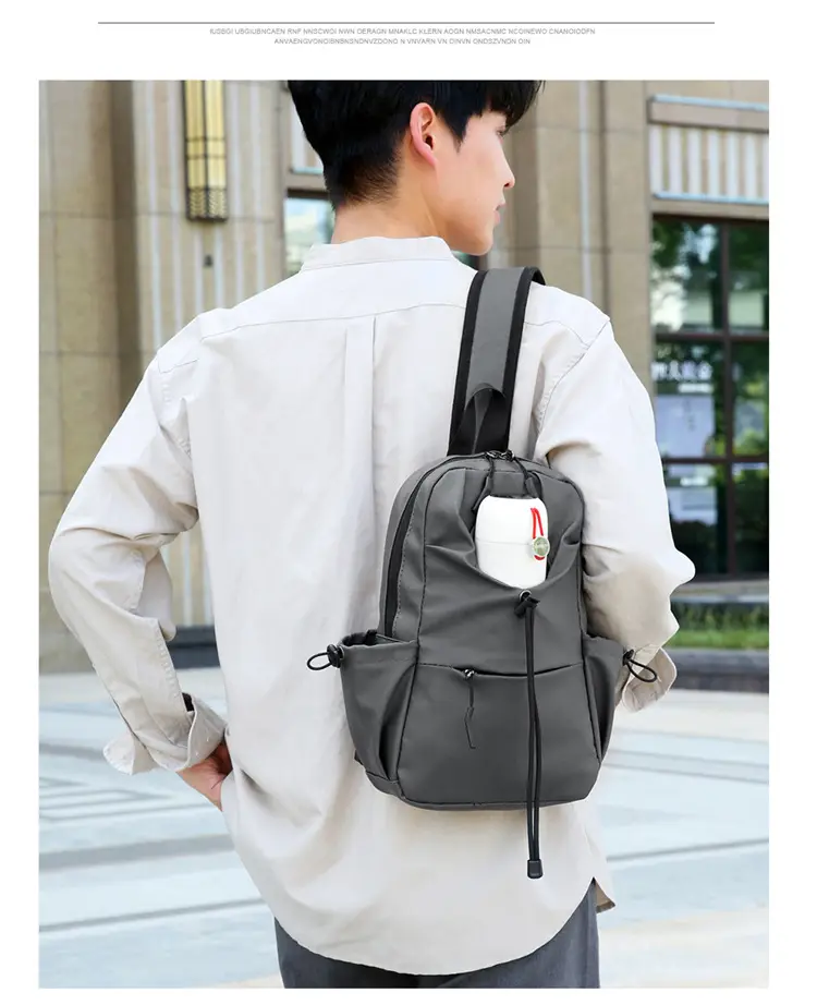 Men's Multi-Function Shoulder Messenger Bag Grey — feature 23