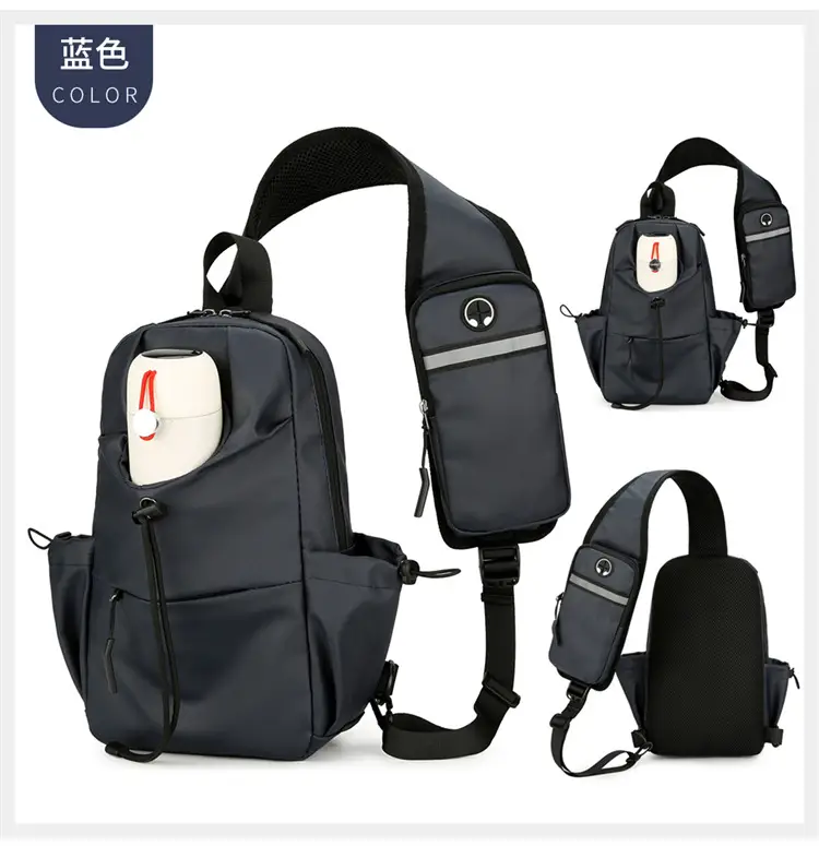 Men's Multi-Function Shoulder Messenger Bag Grey — feature 27