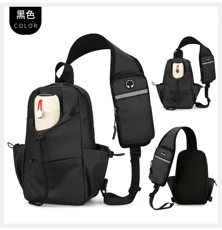 Men's Multi-Function Shoulder Messenger Bag Grey — feature 28
