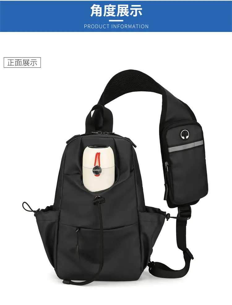 Men's Multi-Function Shoulder Messenger Bag Grey — feature 29