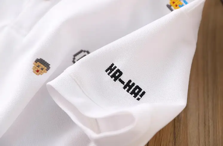 2025 Summer Boys Polo T-Shirt White Cotton — feature 7